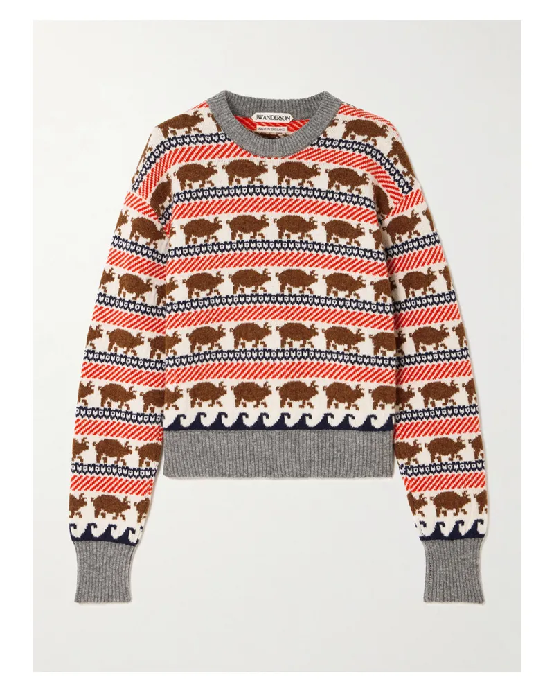 J.W.Anderson Wollpullover Mit Intarsienmuster - Mehrfarbig Mehrfarbig