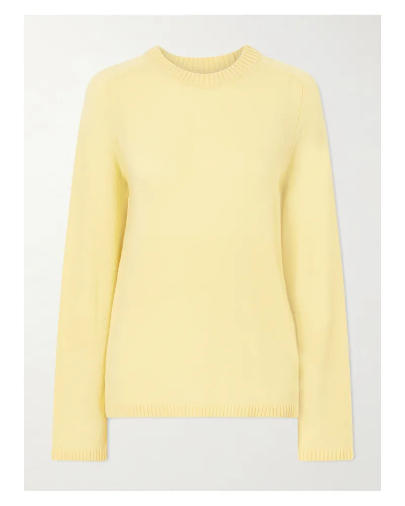 The Elder Statesman Laurel Cashmere Sweater - Cream Cream