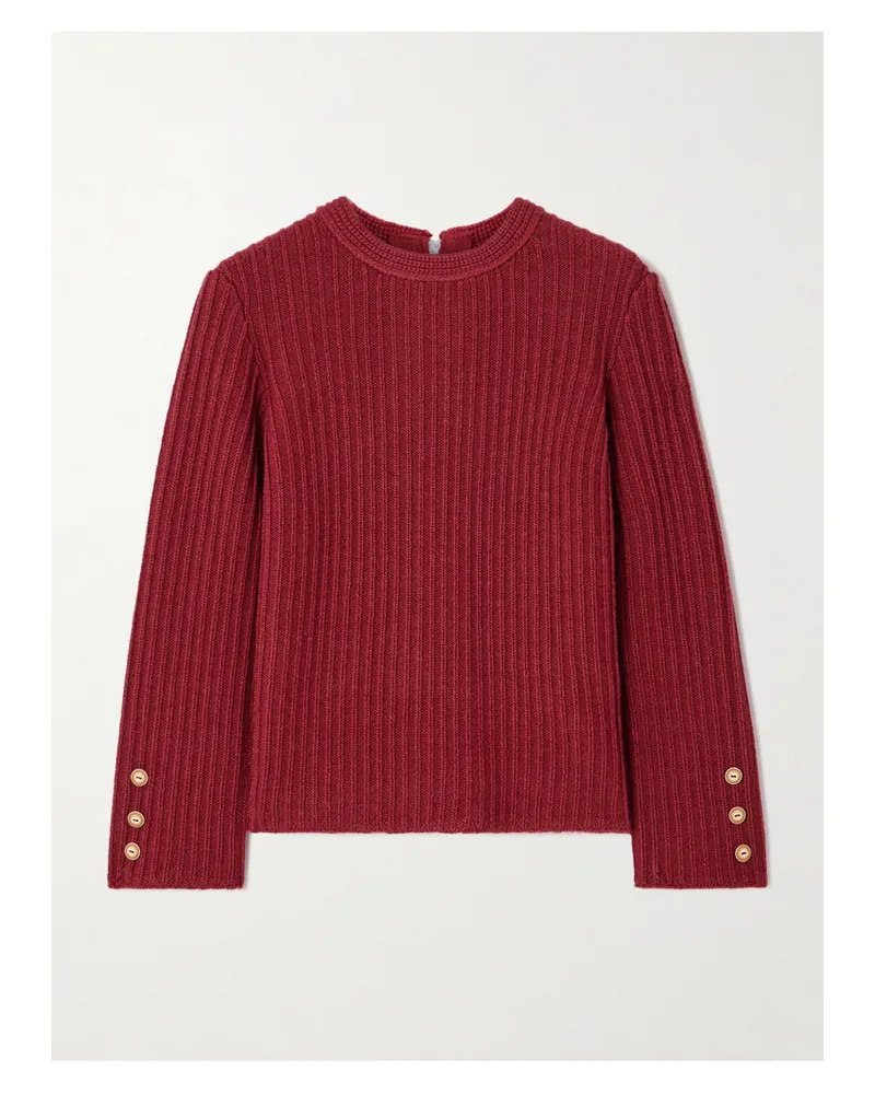 Isabel Marant Dixie Pullover Aus Gerippter Wolle - Rot Rot