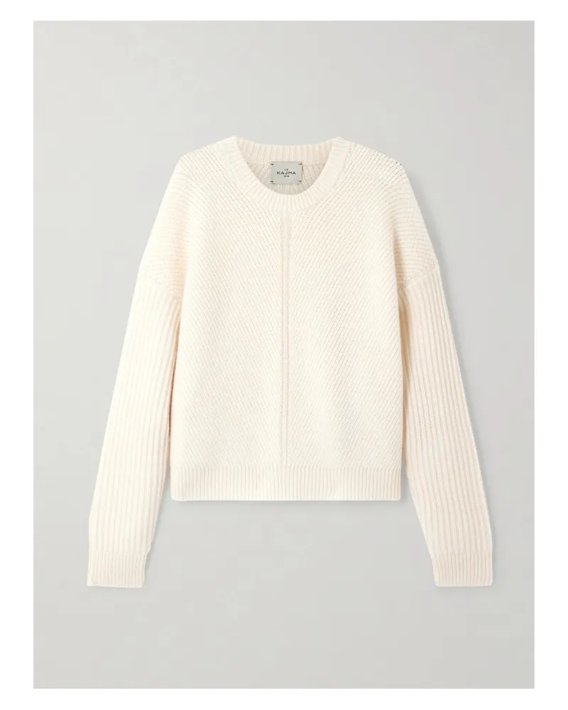 Le Kasha 1918 Puglia Ribbed Organic Cashmere - White White