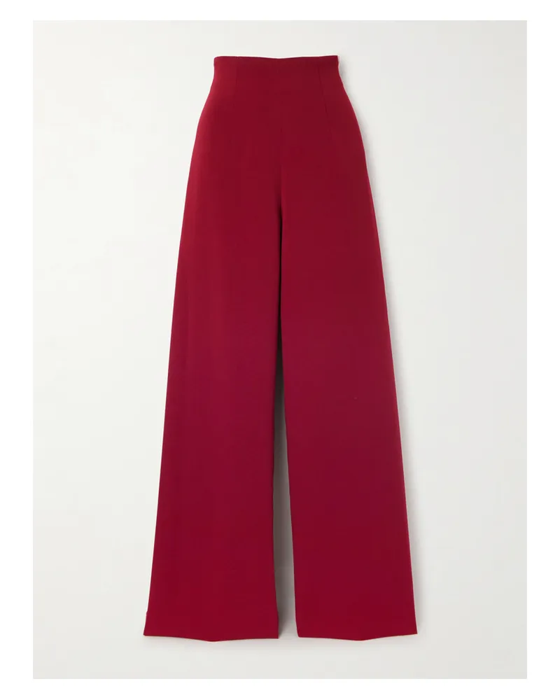 Sergio Hudson Hose Mit Weitem Bein Aus Crêpe - Burgunder Burgunder