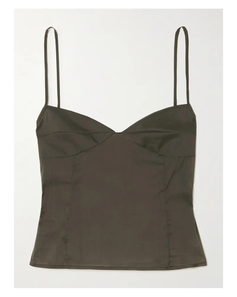 St. Agni Top Aus Organza - Braun Braun