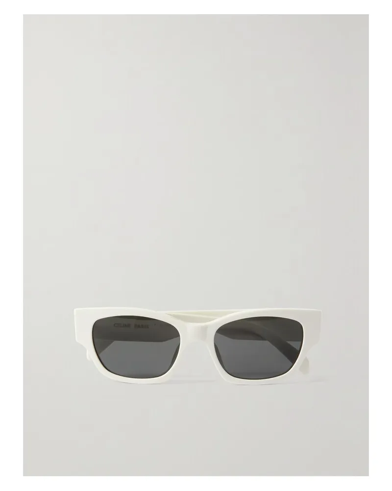 Celine Sonnenbrille Mit Eckigem Rahmen Aus Azetat - Elfenbein Elfenbein