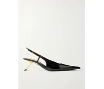 Lee Patent-leather Slingback Pumps - Black