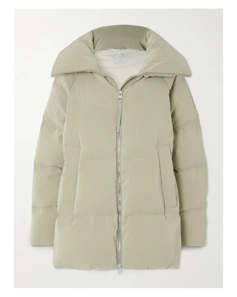 Varley Valencia Gesteppte Daunenjacke Mit Knitteroptik - Grün Grün