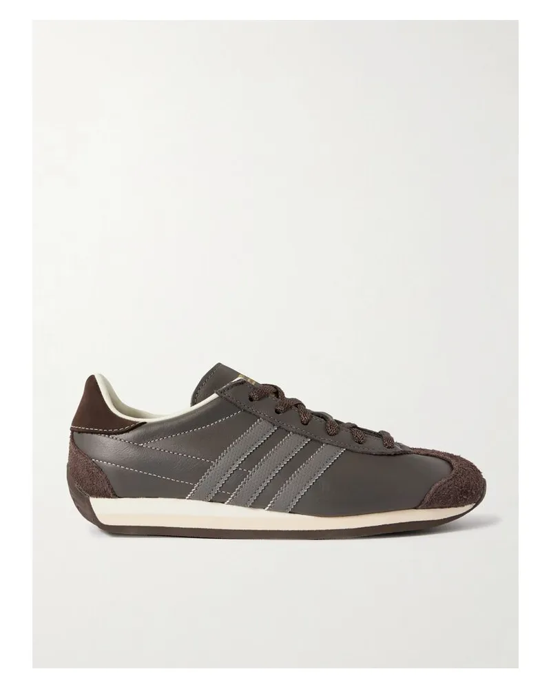 adidas Country Og Sneakers Aus Leder Mit Velourslederbesätzen - Grau Grau