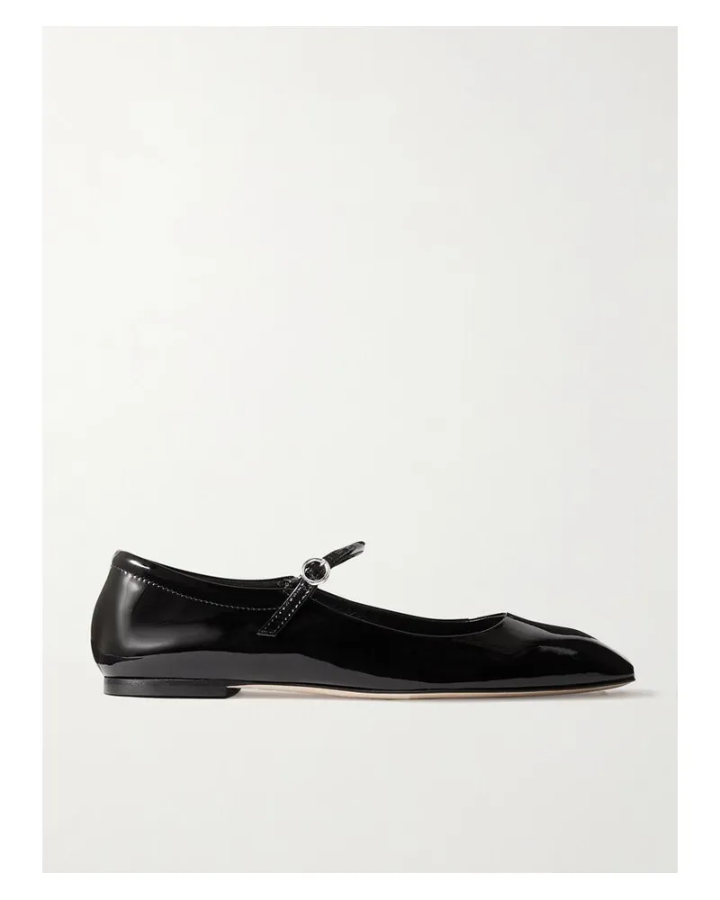 aeyde Uma Mary-jane-ballerinas Aus Lackleder - Schwarz Schwarz