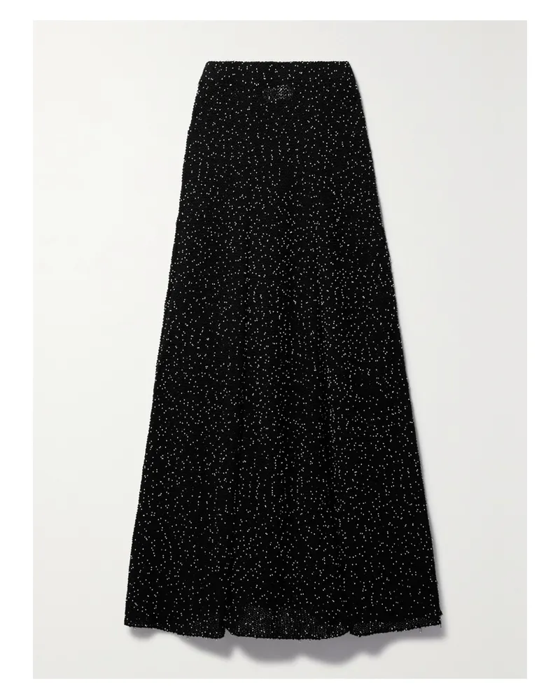 Gabriela Hearst Floris Maxirock Aus Seide Mit Zierperlen - Schwarz Schwarz