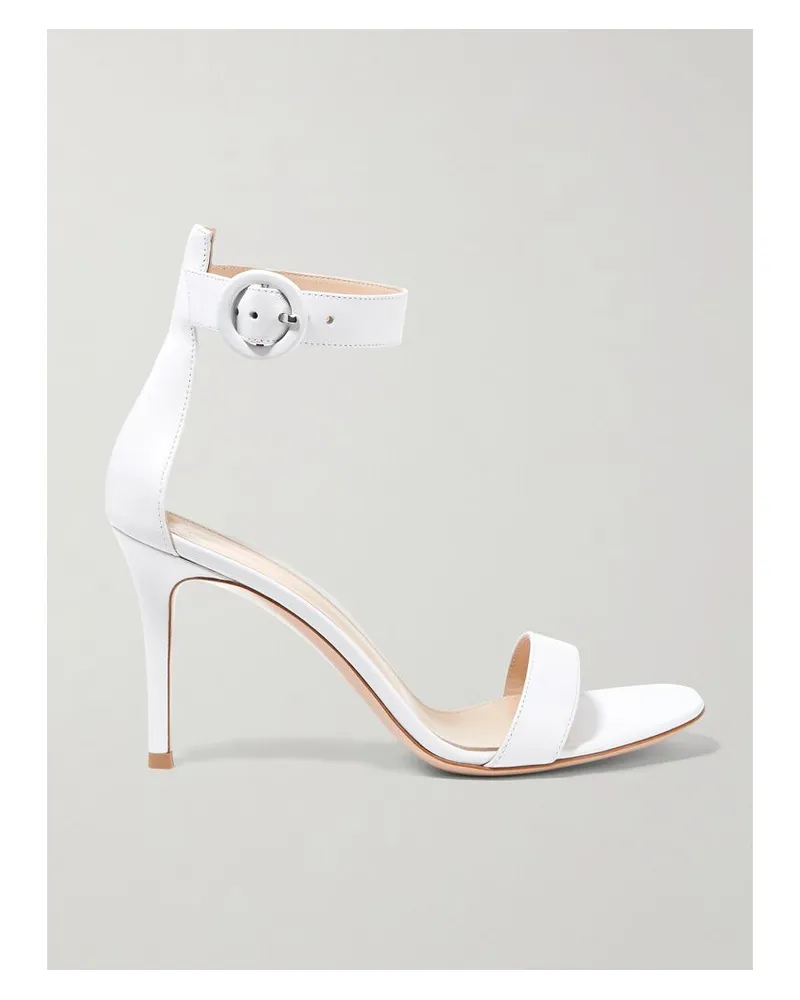 Gianvito Rossi Portofino 85 Sandalen Aus Leder - Weiß Weiß