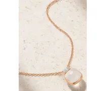 Nudo Kette Aus 18 Karat Rosé- Und Weißgold Mit Quarz Und Diamanten