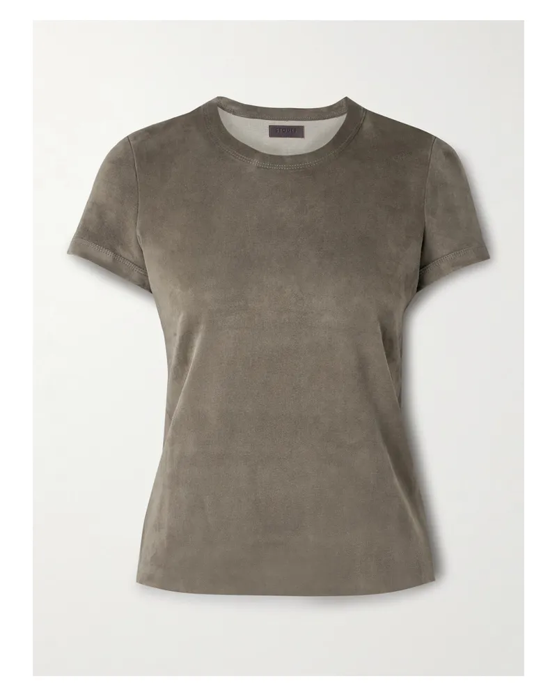 Stouls T-shirt Aus Veloursleder - Grau Grau