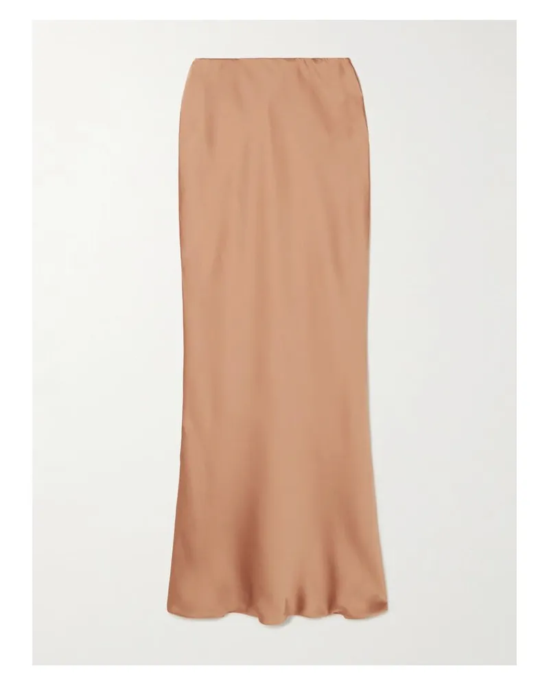 Norma Kamali Obie Maxirock Aus Satin - Braun Braun