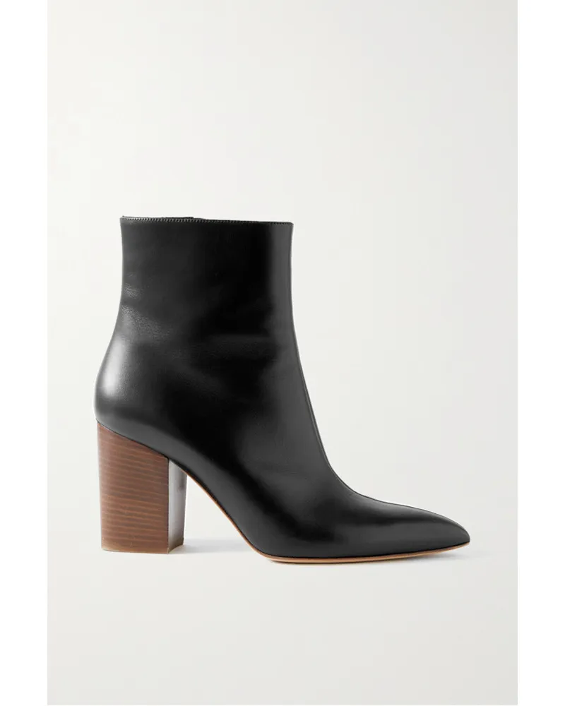 Gabriela Hearst Rio Ankle Boots aus Leder Schwarz