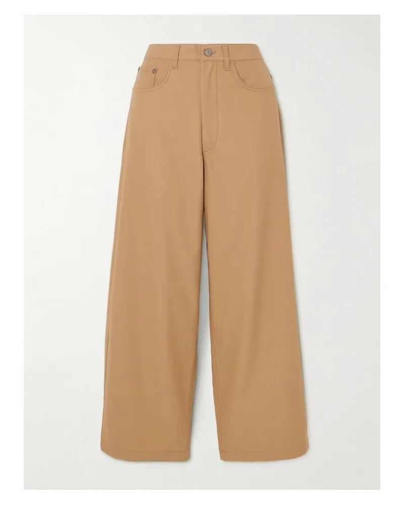 Maria Mcmanus Massive Hose Mit Weitem Bein Aus Biobaumwoll-twill - Braun Braun