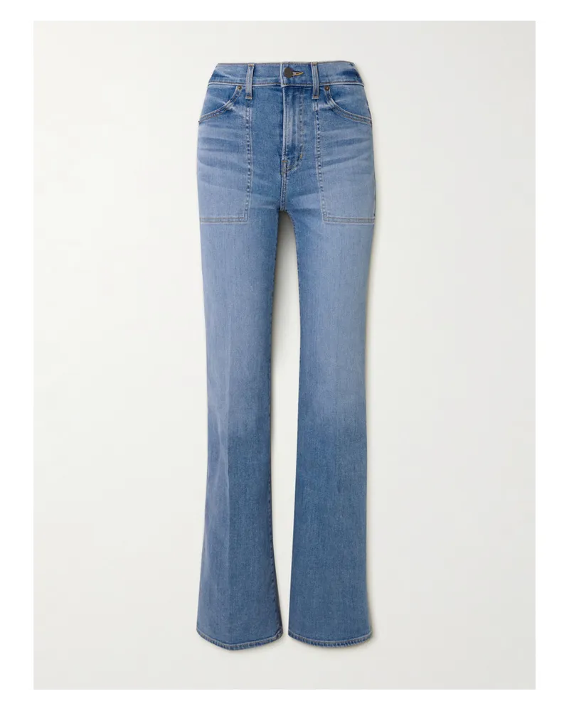 Veronica Beard Crosbie Hoch Sitzende Jeans mit Weitem Bein Blau