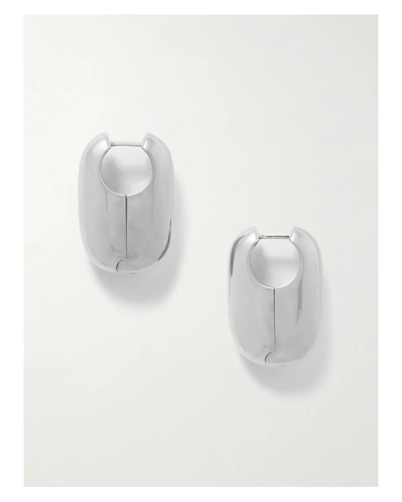 Laura Lombardi Double Rhodinierte Creolen - Silber Silber