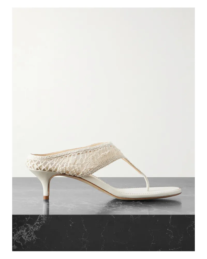 Magda Butrym Zehensandalen Aus Häkelmaterial - Creme Creme