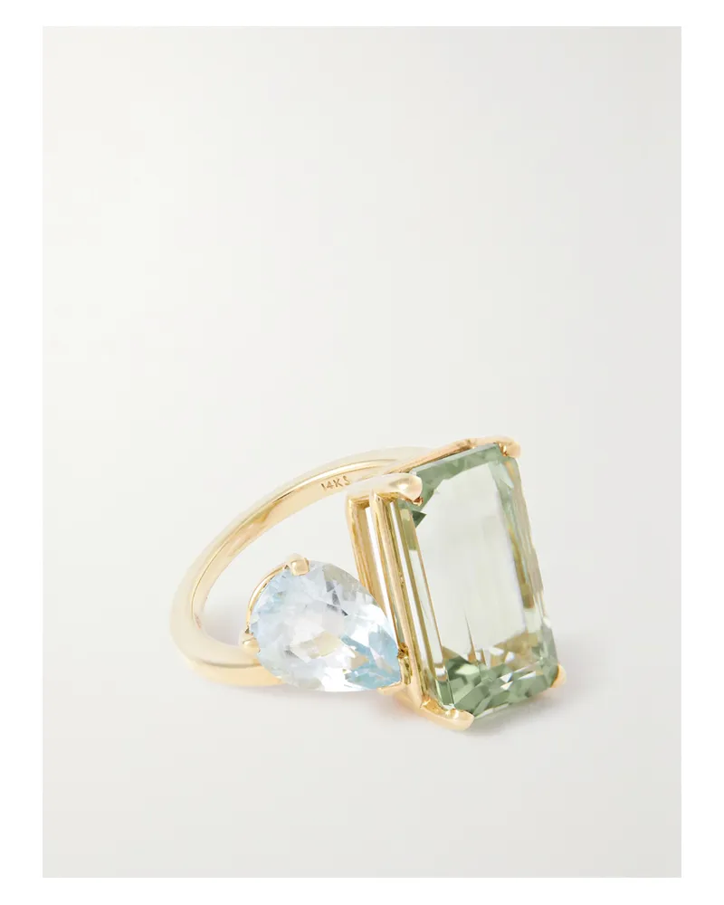 JIA JIA Ring Aus Gold Mit Aquamarin Und Amethyst - Mehrfarbig Mehrfarbig