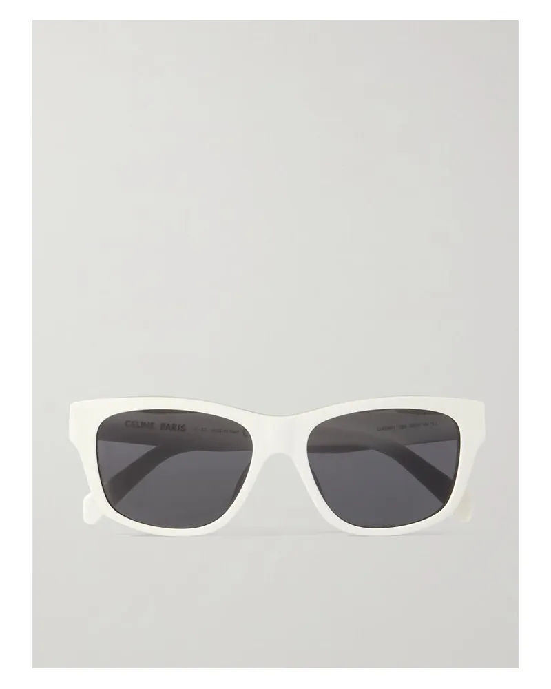 Celine Monochroms Sonnenbrille Mit Eckigem Rahmen Aus Azetat - Elfenbein Elfenbein
