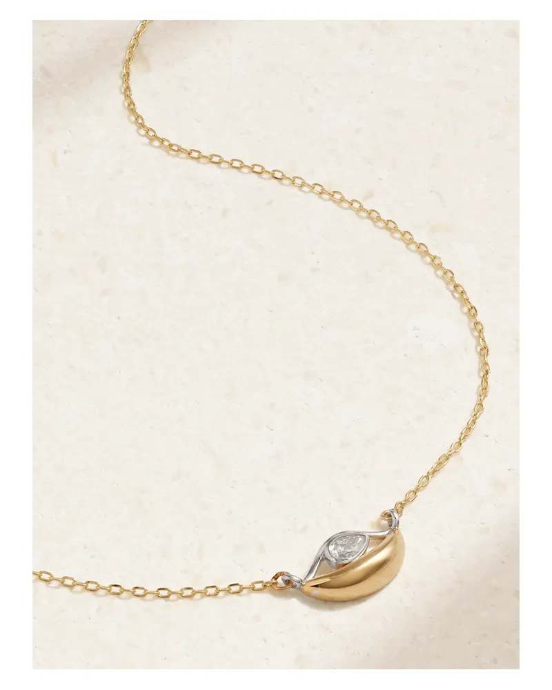 L’Atelier Nawbar Salvatore Kette Aus 18 Karat Gelb- Und Weißgold Mit Diamant Gold