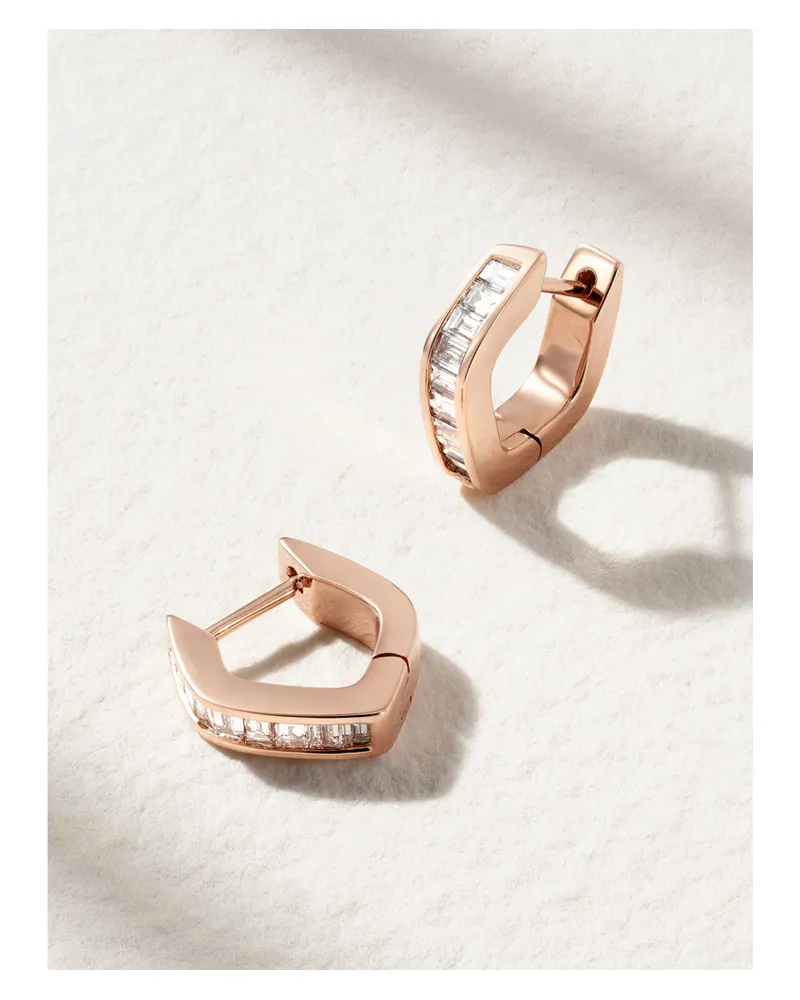 ANITA KO Georgie Creolen Aus 18 Karat Roségold Mit Diamanten Gold