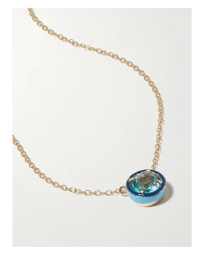 Alison Lou Kette Aus 14 Karat Gold Mit Topas Und Emaille Gold