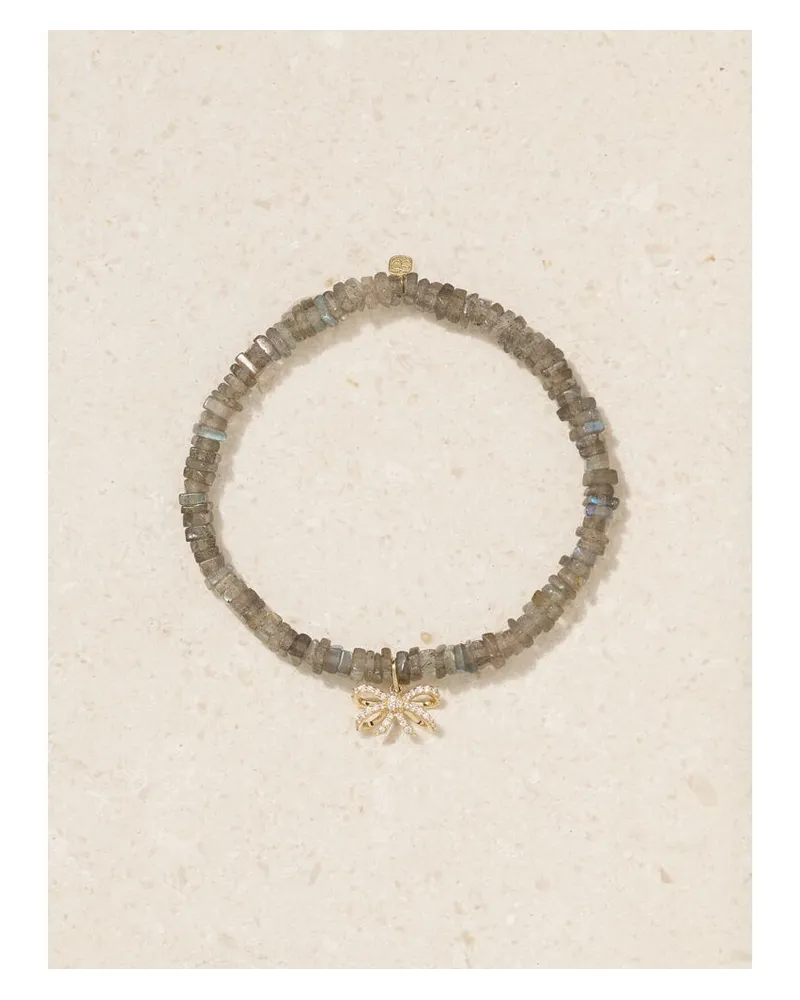Sydney Evan Armband Mit Labradoriten, Diamanten Und Details Aus 14 Karat Gold Gold