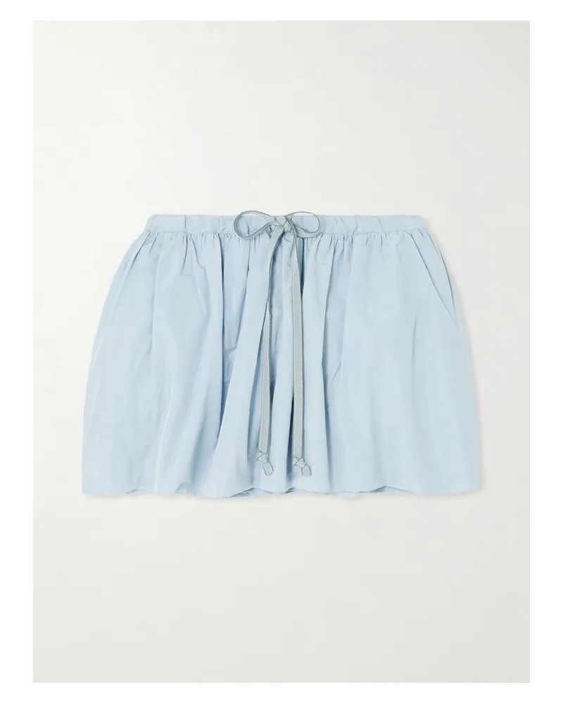 Patou Minirock Aus Popeline Mit Raffungen - Blau Blau