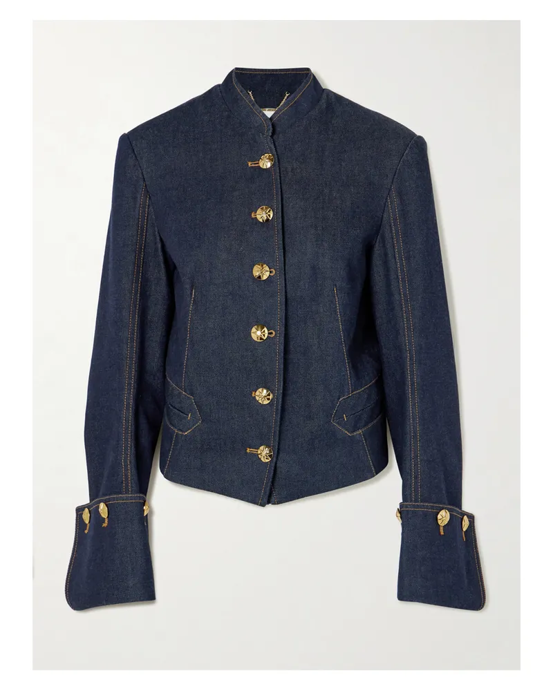 Zimmermann Button-embellished Denim Jacket - Blue Blue