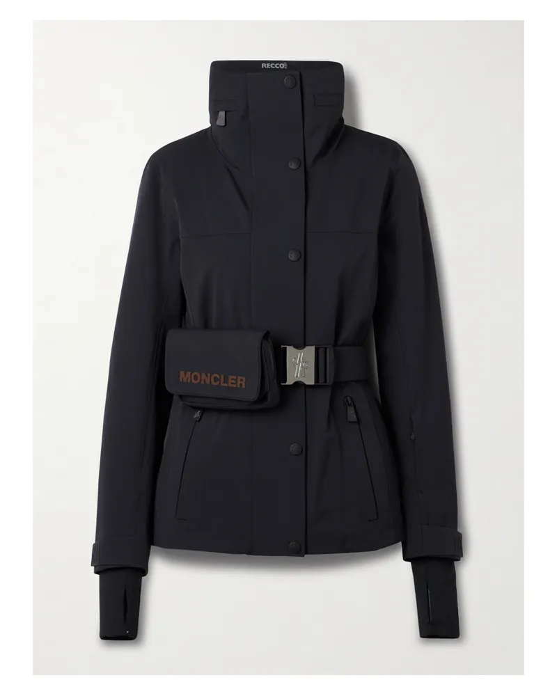 Moncler Hainets Belted Stretch-twill Ski Jacket - Blue Blue