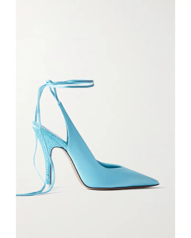 ATTICO Venus Pumps Aus Satin Mit Kristallen - Blau Blau