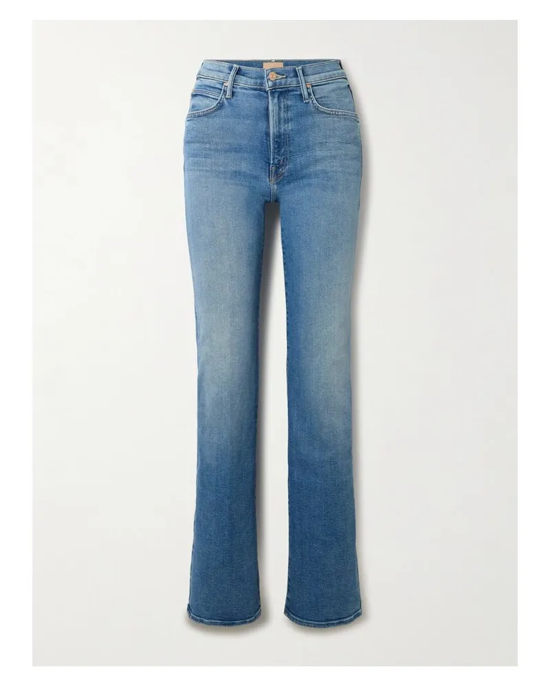 Mother The Kick It Hoch Sitzende Jeans Mit Geradem Bein - Blau Blau