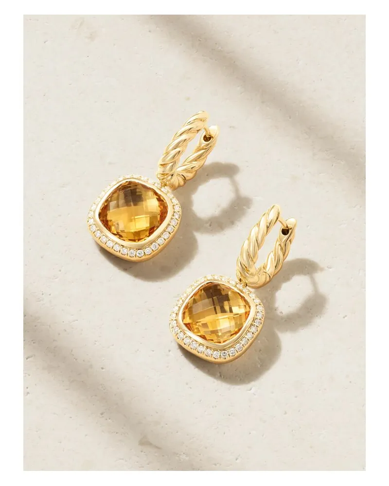 David Yurman Albion® Ohrringe Aus 18 Karat Gold Mit Citrinen Und Diamanten - Orange Orange