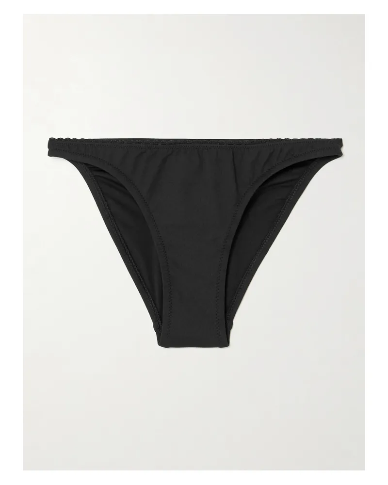 Melissa Odabash Pompano Bikini-höschen Mit Wellenkanten - Schwarz Schwarz