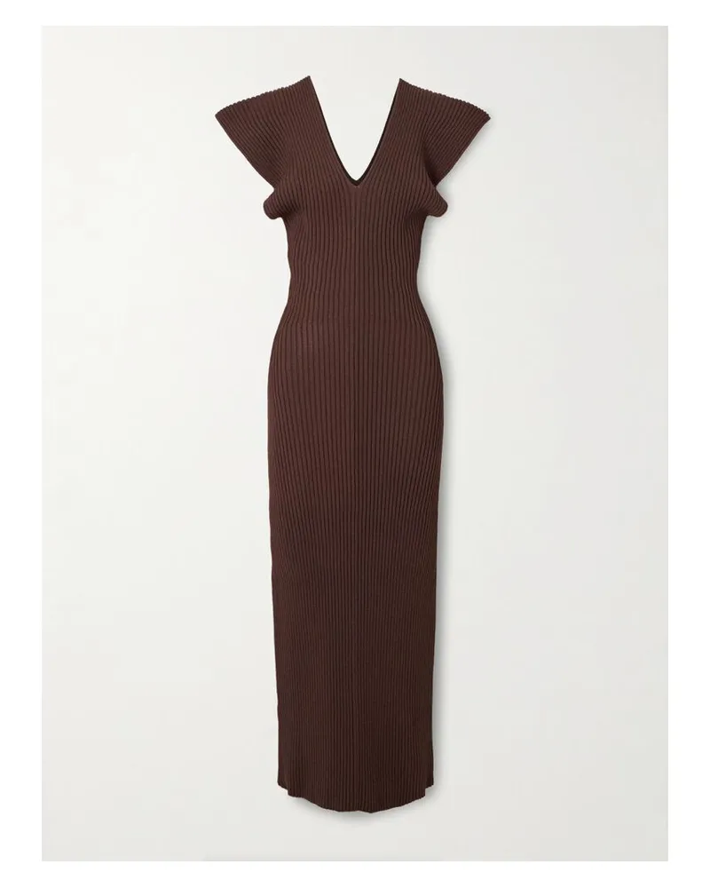 Altuzarra Maxikleid Aus Rippstrick - Braun Braun
