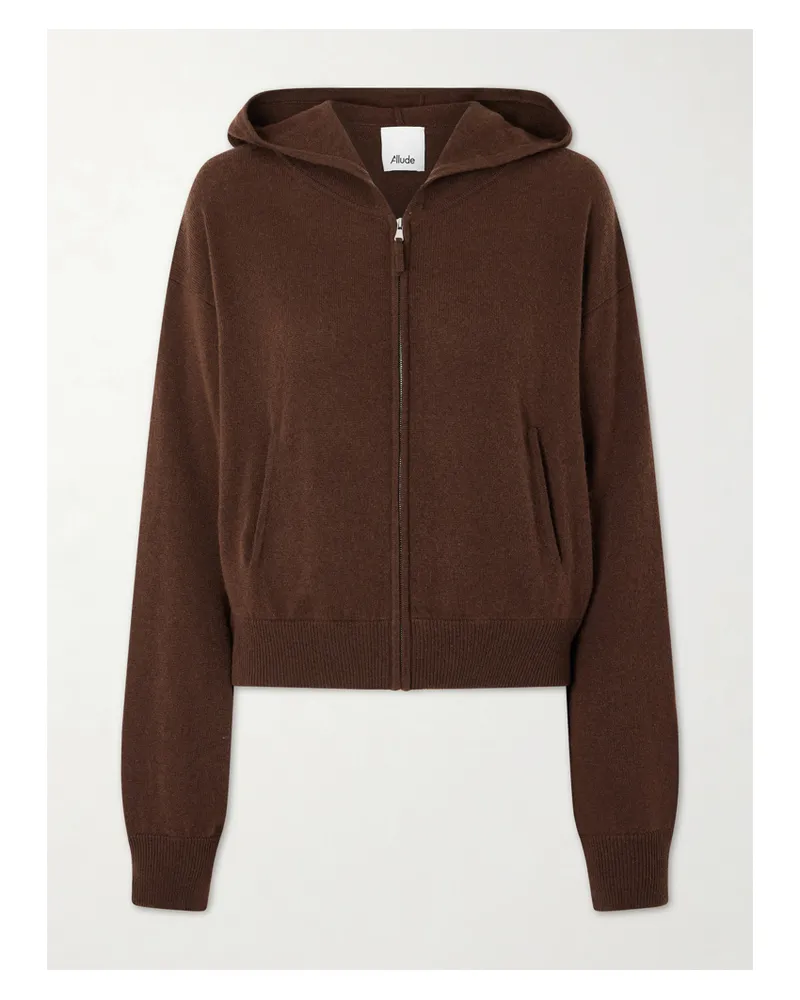 ALLUDE Kapuzenjacke Aus Einer Woll-kaschmirmischung - Braun Braun