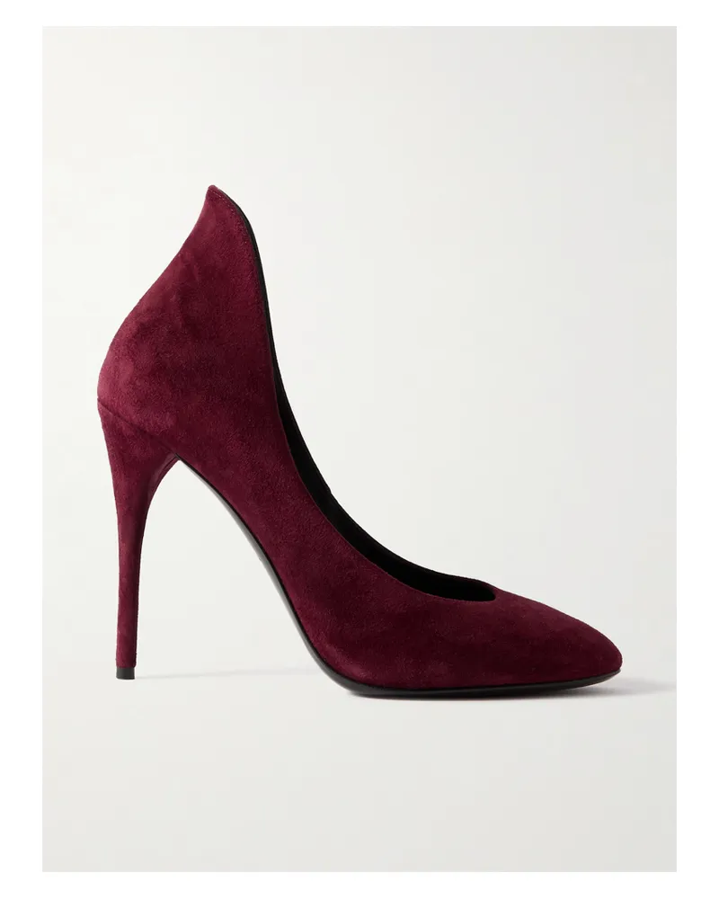 Alaïa Suede Pumps - Burgundy Burgundy