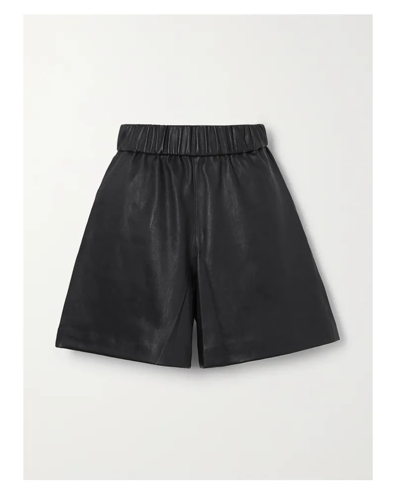 SPRWMN Shorts Aus Leder - Schwarz Schwarz