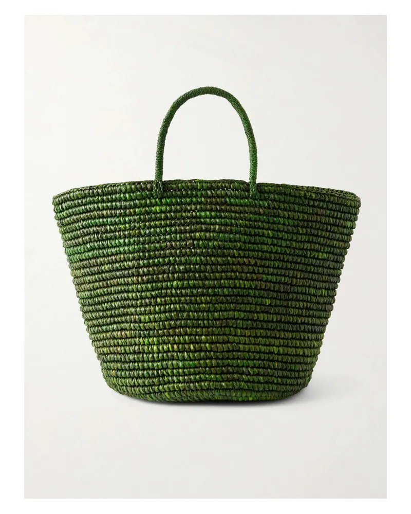 Sensi Studio Large Straw Tote - Green Green