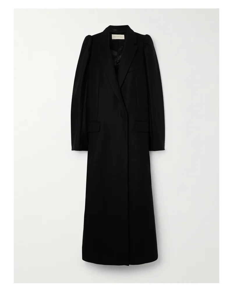 Dries van Noten Mantel Aus Einer Wollmischung - Schwarz Schwarz