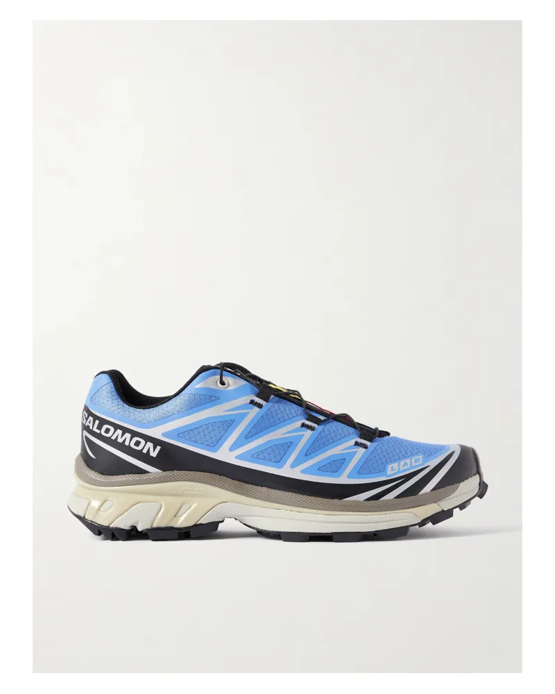 Salomon Xt-6 Sneakers Aus Mesh Mit Gummibesätzen - Blau Blau
