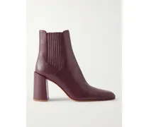Luke Textured-leather Chelsea Boots - Burgundy
