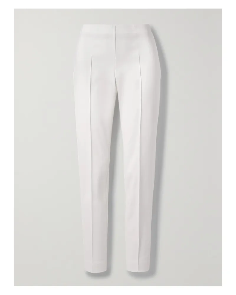 Akris Melissa Hose Mit Schmalem Bein Aus Einer Baumwollmischung - Weiß Weiß