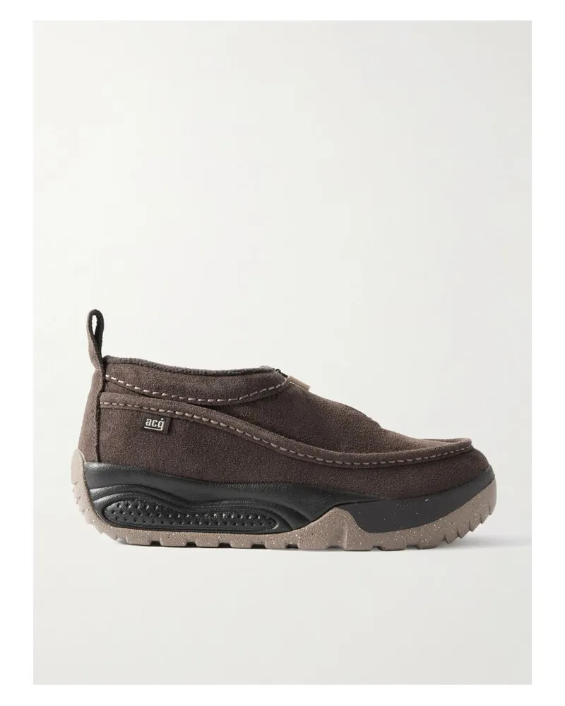 Nike Acg Izy Sneakers Aus Veloursleder Mit Gummibesätzen - Braun Braun