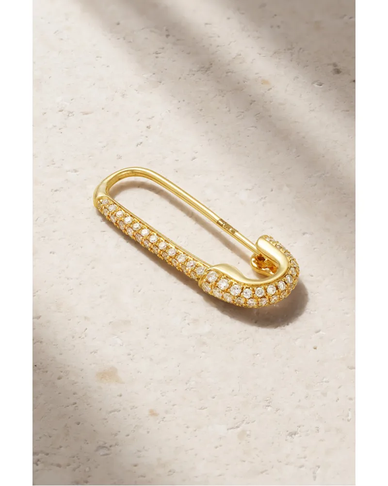 ANITA KO Safety Pin Einzelner Ohrring aus 18 Karat Gold