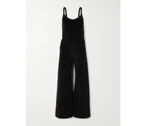 Elma Cotton-blend Velour Jumpsuit - Black