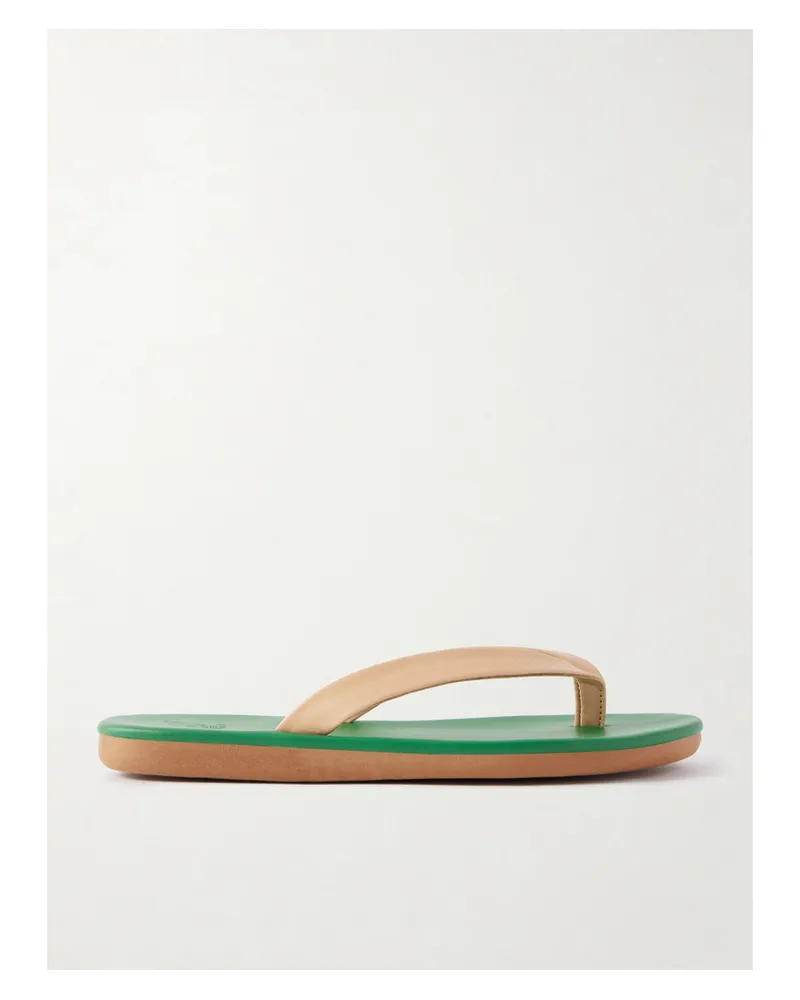 Ancient Greek Sandals Saionara Leather Flip Flops - Green Green