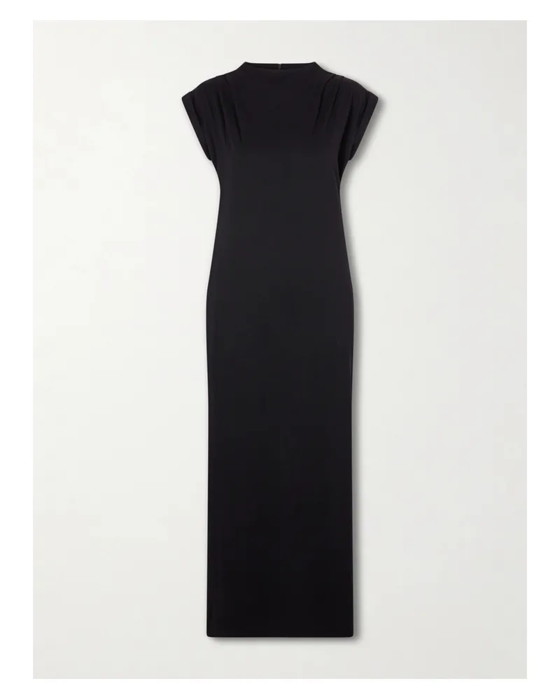 Anine Bing Alix Midikleid Aus Einer Baumwollmischung - Schwarz Schwarz