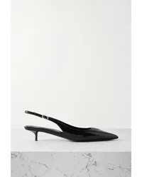 Saint Laurent Cherish Slingback-pumps aus Glanzleder Schwarz