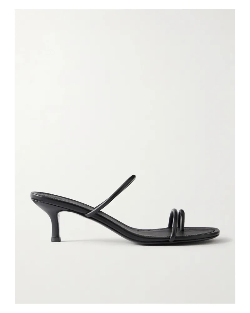 St. Agni Leather Sandals - Black Black